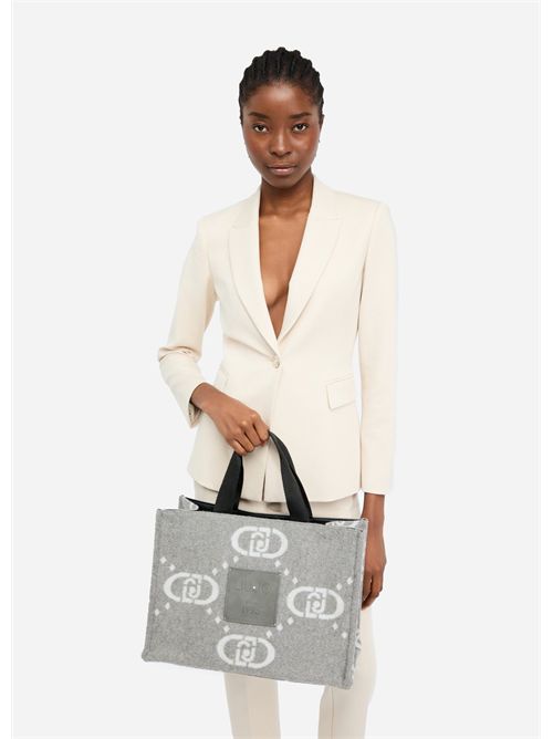 Shopping bag grande con logo LIU JO | 2F5027T2742/71502
